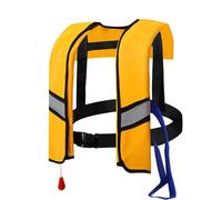 Chaquetas Life Inflación automática 150N Nylon Buckle Swim Chaleco con Tiras Reflectantes y Silbato Extra Tubo Agua Portable Sports Life Vest para Adultos niños
