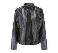 Chaquetas Mujer Chaqueta De Cuero Mujer Cazadora Entretiempo Talla Grande Abrigo Moto Negra Piel Polipiel Militar Vestir Genuino Women Jacket Xxxxl Cazadoras Vaqueras Marron Vuelta Termica Biker Fina