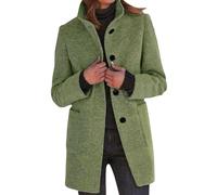 Chaquetas Mujer Invierno Gabardina Mujer - Casacos Senhora Cálida Gruesa Manga Larga Moda Suave con Bolsillos Ropa Holgada Informal Parka Invierno Aire Libre Casacos Verde del ejército 5XL