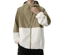 Chaquetas para hombre, chaqueta de snowboard informal, transpirable, de secado rápido, con capucha, para el trabajo, abrigos, deportes, con bolsillo, marrón, L