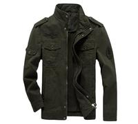 Chaquetas para hombres con cremallera completa, chaqueta bomber con bolsillos, tácticas militares, abrigos militares 2025, ropa exterior vintage de manga larga, XL