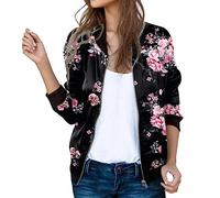 Chaquetas para Mujer Fina Cremalleras - Cárdigan Mujer Holgada Cortavientos Manga Larga Chaqueta De Punto Verano Primavera Otoño Transición Trabajo Uso Diario Casual Blouson Cazadora
