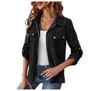 Chaquetas para Mujer Fina Cremalleras - Cárdigan Mujer Ligera Manga Larga Corta Relajado Chaqueta De Punto Verano Primavera Otoño Transición Trabajo Uso Diario Elegante Blouson Cazadora