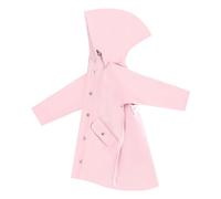 Chaquetas para niños y niñas, chaqueta impermeable ligera a prueba de agua, con capucha, forro largo, cortavientos, rosa, 5-6 años