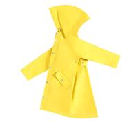 Chaquetas para niños y niñas, chaqueta impermeable ligera a prueba de agua, con capucha, forro largo, cortavientos, amarillo, 5-6 años