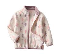 Chaquetas polares de otoño e invierno para niños con estampados de cuadros y animados ideales para uso diario y escolar comodidad y calidez para edades de 1 a años (A, 1-2 Years) #2
