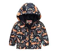 Chaquetas Primavera Impresión Dibujos Animados con Capucha Prendas de abrigo Cremallera Abrigos Manga Larga Abrigos Rojo 152, naranja, 4-5 años