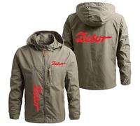Chaquetas Softshell con Capucha para Hombre De Z.e.to.r Abrigo para Exteriores Chaqueta Cortavientos para Correr Impermeable Chaqueta Ligera con Capucha Khaki-2 XL