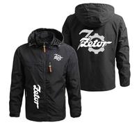 Chaquetas Softshell con Capucha para Hombre De Z.e.to.r Abrigo para Exteriores Chaqueta Cortavientos para Correr Impermeable Chaqueta Ligera con Capucha Black-4 XXXXXL