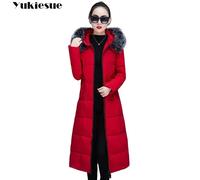 Chaquetas y abrigos de invierno para mujer, Parkas largas acolchadas, prendas de vestir cálidas para mujer con capucha, cuello de piel sintética, 2022 black XXXL