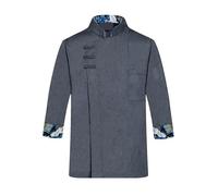 Chaquetilla Cocinero Chaqueta de Uniforme for Hombre y Mujer, Manga 3/4, for Cocinero, Camarero(Grey,L)