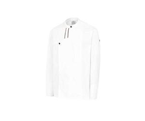 Chaquetilla Cocinero Hombre de Manga Larga con Corchetes. Ropa Cocina/Hostelería. Color Blanco. Talla XXL. Ref: 4131