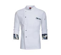 Chaquetilla Cocinero Uniforme de Chef Blanco, Chaqueta de Chef de Manga Larga, Camiseta, Chaqueta de Chef de Hotel, Ropa de Cocina Transpirable for Restaurante y panadería(White Jacket,XXL)