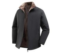 Chaquetones De Hombre Abrigos - Chaqueta De Béisbol Informal Abrigo Grueso Cortavientos De Otoño Ropa De Abrigo De Vuelo Cálida con Cuello Alto Y Cremallera Ligera Y Cómoda para Uso Diario (Grey XXL)