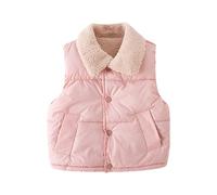 Chaquette sans manches à fermeture éclair pour bébé et enfant, automne hiver, avec col doux et doublure polaire chaude, vêtement d'extérieur léger pour garçon et fille, taille 18-24 mois à 3-4 ans