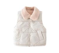 Chaquette sans manches à fermeture éclair pour bébé et enfant, automne hiver, avec col doux et doublure polaire chaude, vêtement d'extérieur léger pour garçon et fille, taille 18-24 mois à 3-4 ans