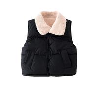 Chaquette sans manches à fermeture éclair pour bébé et enfant, automne hiver, avec col doux et doublure polaire chaude, vêtement d'extérieur léger pour garçon et fille, taille 18-24 mois à 3-4 ans