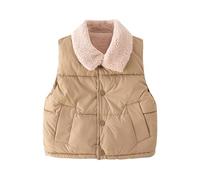 Chaquette sans manches à fermeture éclair pour bébé et enfant, automne hiver, avec col doux et doublure polaire chaude, vêtement d'extérieur léger pour garçon et fille, taille 18-24 mois à 3-4 ans
