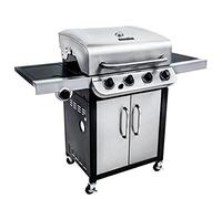 Char-Broil Barbacoa Gas Convective 440 S con quemador lateral y armario | Ideal para +6 personas, Armario de acero inoxidable, Encendido electrónico, Parrillas hierro fundido, Termómetro en tapa