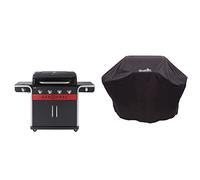 Char-Broil Gas2Coal 2.0 440 Barbacoa de gas - 30 mbar + funda universal para barbacoa de gas de tres o cuatro quemadores, negra.