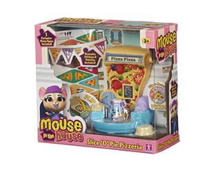 Character Options 07392 Millie & Friends Mouse in Slice 'O Pie Pizzeria, Juguetes coleccionables, Juego imaginativo, Regalo para niños de 3 a 7 años, Azul