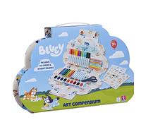 Character Options 07843 BLUEY - Estuche de transporte para compendio de arte, 50 piezas, azul