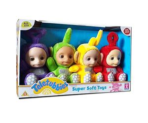 Character Options Teletubbies Juego Completo de Juguetes de Peluche Super Suaves