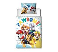 Character World Funda de edredón Oficial de Paw Patrol para Cuna Infantil | Diseño Splodge Reversible de 2 Caras para niños Incluyendo Fundas de Almohada a Juego
