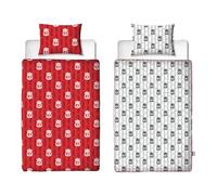Character World Liverpool F.C. - Juego de Ropa de Cama Individual, Reversible, Funda de Almohada y Funda de Almohada, Lavable, Viajes y Fiestas de Pijamas, 10,5 TOG