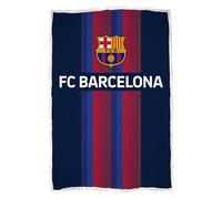 Character World Manta de Felpa con Licencia Oficial del FC Barcelona | Felpa cálida y Supersuave con Reverso de Sherpa | Diseño Azul «Offside hogar, el Dormitorio el Camping