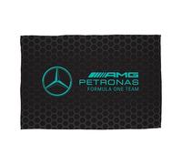Character World Mercedes AMG Petronas - Manta de Forro Polar Oficial | Manta Negra súper Suave y cálida, diseño sigiloso de fórmula Dormitorio, Camping y Fiestas de Pijamas, 100