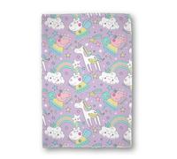 Character World Peppa Pig - Manta de Forro Polar con Licencia | Diseño súper Suave y cálido para la Hora de acostarse hogar, Dormitorio, Fiestas de Pijamas y Camping, 100 x 150 cm