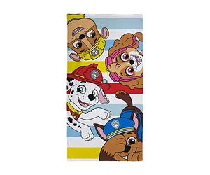 Character World Toalla Oficial de Paw Patrol para niños, sensación súper Suave, diseño de Marshall, Chase, Rubble & Skye, hogar, baño, Playa y Piscina, Talla única, 70 cm x 140 cm