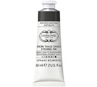Lefranc Bourgeois Colores de impresión de cobre de Charbonnel, alta pigmentación, excelente resistencia a la luz, vegano, colores vivos, resistente al envejecimiento, tubo de 60 ml, negro suave.