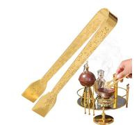 Charcoal Burner Tweezers - Long Metal Tongs, Ergonomic Grip Heat Safe Tweezers with Fine Control, Compact Incense Charcoal Holder Tool, Stainless Steel Ash Handling for Meditation Rituals Aromatherapy