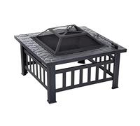 Charcoal Grills, Fire Pits Outdoor Heaters Barbecue Grill Charcoal BBQ Tool Fire Pit Square Courtyard Camping Grill Table Family Gathering