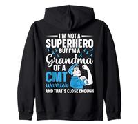 Charcot Marie Tooth Disease Abuela Blue Ribbon CMT Warrior Sudadera con Capucha