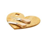 Charcuterie Board Set - Wood Heart Shaped Non-Slip Serving Tray | Small Cheese Platter for Kitchen, Camping, Birthday, Valentine's Day, and Indoor Outdoor Parties