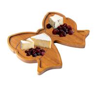 Charcuterie Boards, Wooden Bow Platter & Decorative Serving Tray, Cute Charcuterie Board for Candy, Snack, Postre, Aperitivo, Fruit, Meat, Cookie, Party, Christmas, Birthday, Wedding, and Holiday Eve