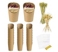 Charcuterie Cups with Bags, 14oz Snack Cones Sticks and Cellophane Bags, 50 Party + Treat + 200 Picks for Popcorn, Chips, Waffle, Grazing Tables, Birthdays or Events