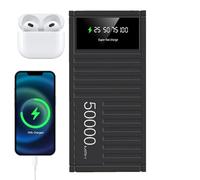 Charger Bank - Power Bank de carga rápida, banco de carga rápida | Pantalla LED portátil batería externa de capacidad enorme, batería externa de carga rápida con gran capacidad para