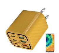 Charger That Can Be Used for Overseas Travel, compatible con carga múltiple Block, 4 puertos Adapter for Fast Charging and Compatible Charger, USB Adapter with Wall Plug, Work
