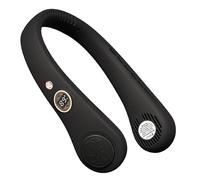 CHARGEWORX Ventilador de cuello portátil y portátil, silencioso y recargable por USB, ventilador sin aspas para viajes, camping y más, batería integrada de 4.000 mAh y pantalla LCD, 5 velocidades