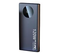 Charging Bank, Portable Battery Charger, 120W High-Speed Battery Pack with Digital Display, USB and Type C Input/Output for Home Work Travel Use, 5.51x2.64x0.67 Inches, Black