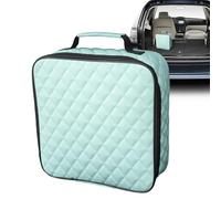 Charging Cable Storage Bag, Portable Car Cable Organizer, 12,6 x 12,6 x 3,54 pulgadas, Lightweight Electric Charger Case, Space Saving Travel Bag for Charging Accessories (Green)