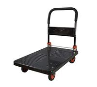 Chariot de manutention silencieux à Plateforme Avec poignée Pliable et roues pivotantes silencieuses pour la Maison et le Bureau, capacité de Charge de 200 kg (Couleur :