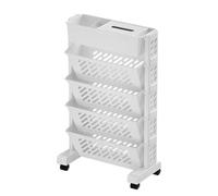Chariot d'étagère mobile - Chariot à livres roulants à 5 niveles multifonctionnel, chariot roulant à plusieurs niveaux amovible | grand chariot utilitaire roulant de rangement pour l'école, la