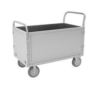 Chariot flexible robusto avec roues TPR Capacité 400 kg Idéal pour les hôpitaux usines marchés - Chariot plateforme pour un transport facile
