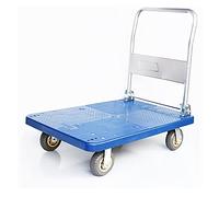 Chariot Pliable à Plateau Avec 4 roues pivotantes, facile à Ranger, Diable de Transport à 360 degrés, Chariot portatif pour la Maison et le Jardin (roues vertes de 5 pouc