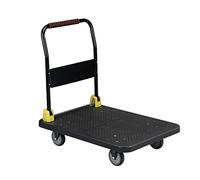 Chariot Pliable à Plateau Avec roues pivotantes - Chariot Plateforme Portable pour la Maison, le Jardin, le magasin ou l'entrepôt (Noir 89x59x86cm)